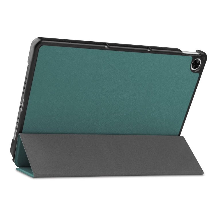For OPPO Realme Pad 10.4 Custer Solid Color Horizontal Flip Tablet Leather Case with 3-Fold Holder