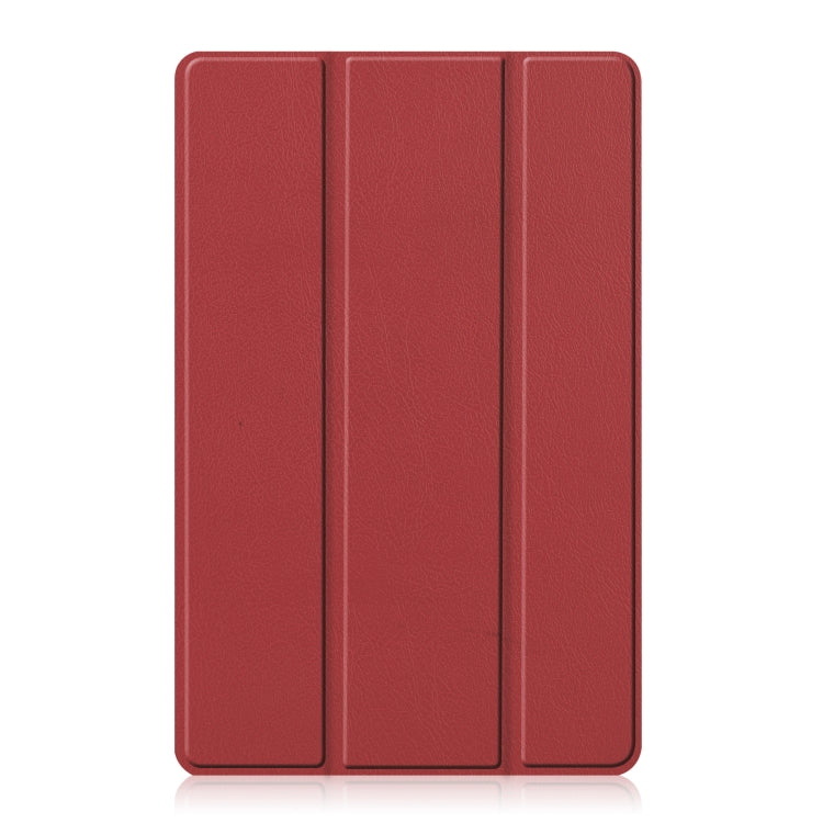 For OPPO Realme Pad 10.4 Custer Solid Color Horizontal Flip Tablet Leather Case with 3-Fold Holder