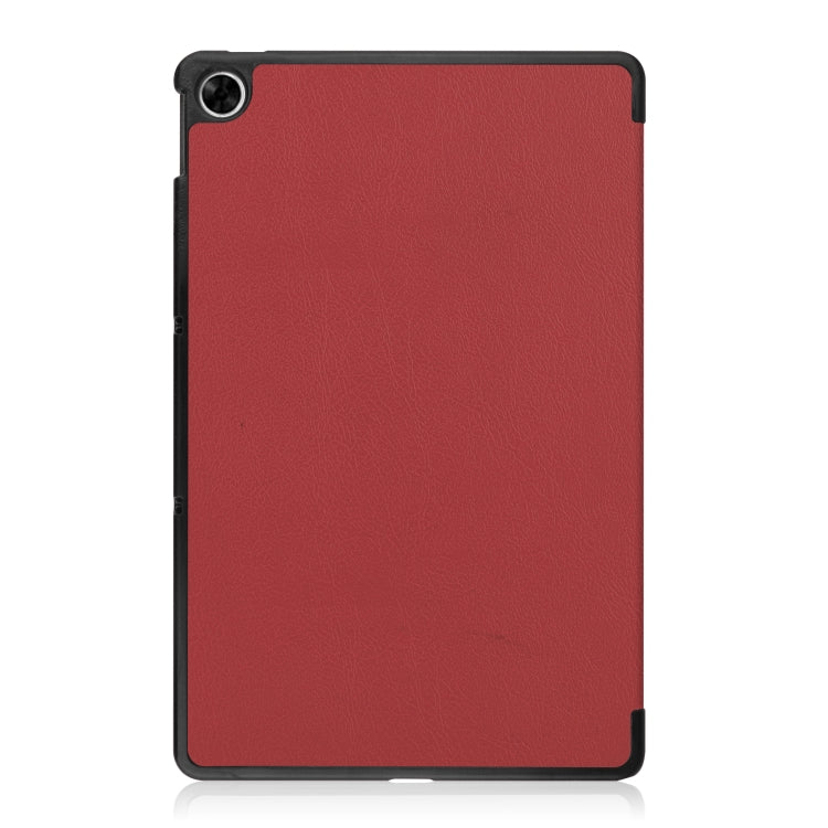 For OPPO Realme Pad 10.4 Custer Solid Color Horizontal Flip Tablet Leather Case with 3-Fold Holder