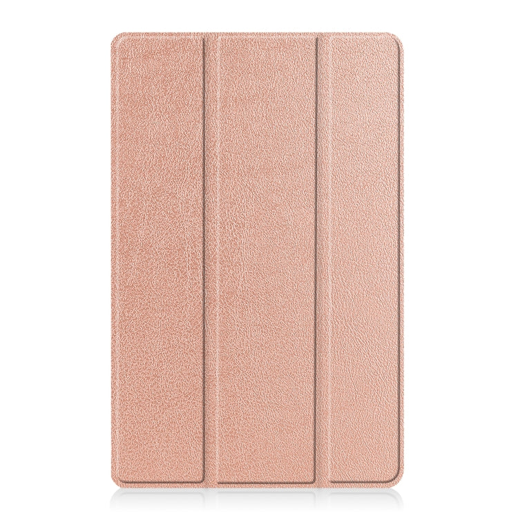 For OPPO Realme Pad 10.4 Custer Solid Color Horizontal Flip Tablet Leather Case with 3-Fold Holder