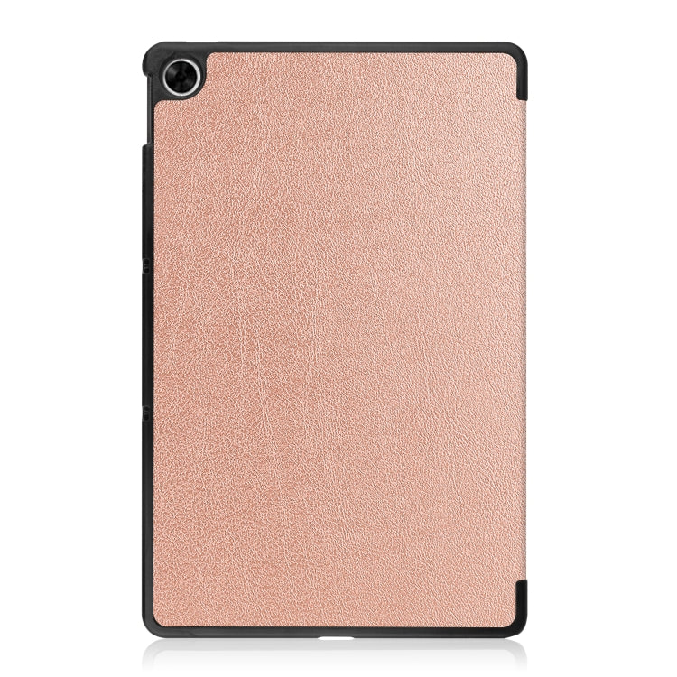 For OPPO Realme Pad 10.4 Custer Solid Color Horizontal Flip Tablet Leather Case with 3-Fold Holder