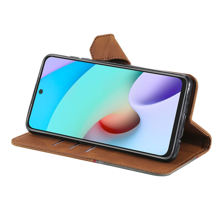 For Xiaomi Redmi Note 10 Pro Three-color Stitching Calf Texture Horizontal Flip Phone Leather Case with Holder & Card Slots & Wallet
