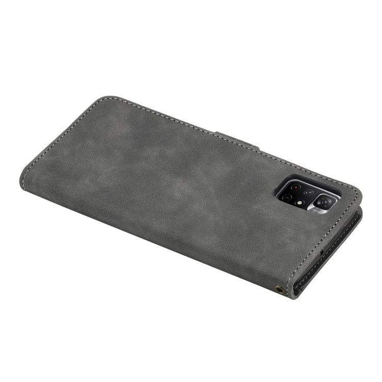 For Xiaomi Redmi Note 10 Pro Three-color Stitching Calf Texture Horizontal Flip Phone Leather Case with Holder & Card Slots & Wallet