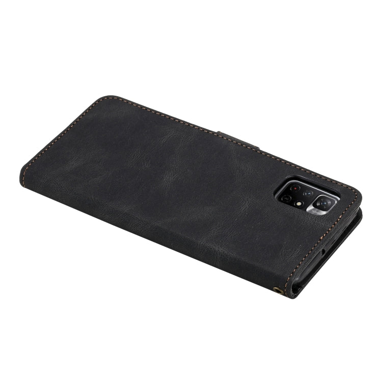 For Xiaomi Redmi Note 10 Pro Three-color Stitching Calf Texture Horizontal Flip Phone Leather Case with Holder & Card Slots & Wallet