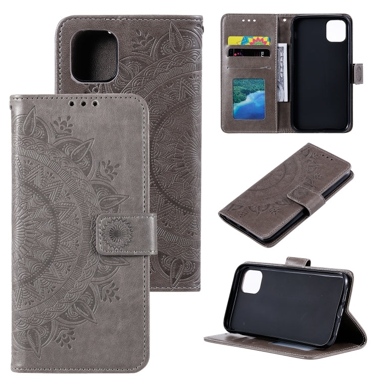 For Samsung Galaxy A03 Totem Flower Embossed Horizontal Flip Phone Leather Case with Holder & Card Slots & Wallet