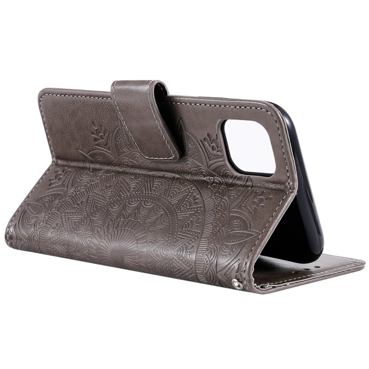 For Samsung Galaxy A03 Totem Flower Embossed Horizontal Flip Phone Leather Case with Holder & Card Slots & Wallet