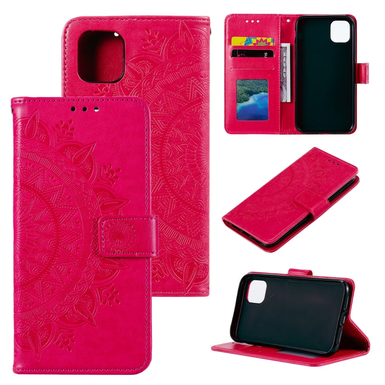 For Samsung Galaxy A03 Totem Flower Embossed Horizontal Flip Phone Leather Case with Holder & Card Slots & Wallet