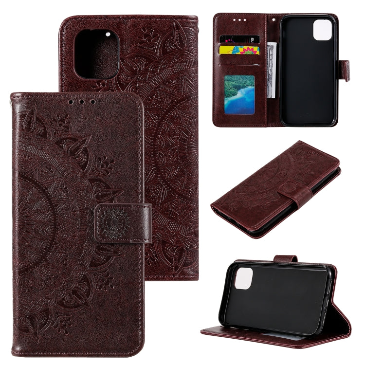 For Samsung Galaxy A03 Totem Flower Embossed Horizontal Flip Phone Leather Case with Holder & Card Slots & Wallet