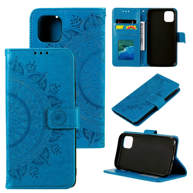 For Samsung Galaxy A03 Totem Flower Embossed Horizontal Flip Phone Leather Case with Holder & Card Slots & Wallet