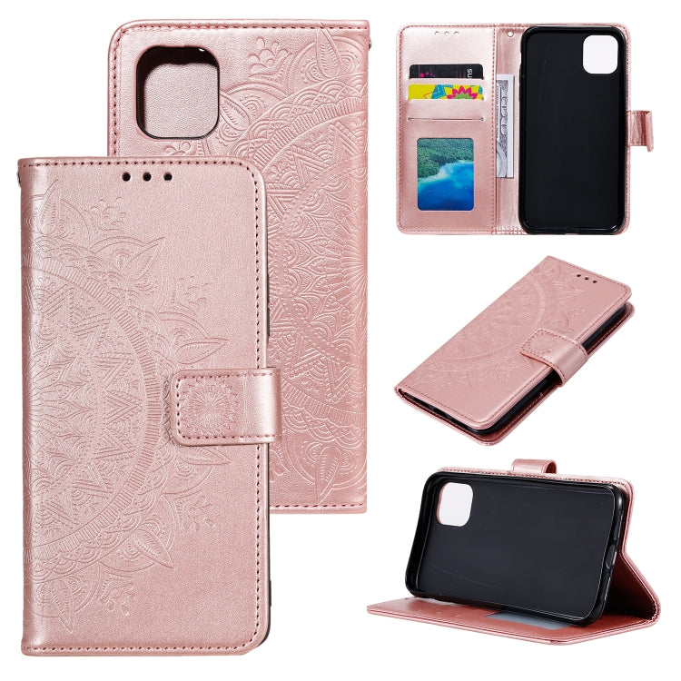 For Samsung Galaxy A03 Totem Flower Embossed Horizontal Flip Phone Leather Case with Holder & Card Slots & Wallet