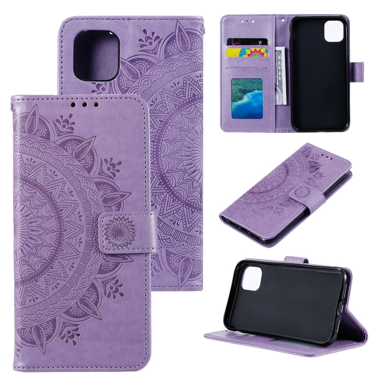 For Samsung Galaxy A03 Totem Flower Embossed Horizontal Flip Phone Leather Case with Holder & Card Slots & Wallet