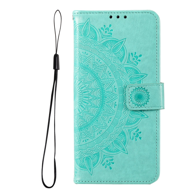 For Samsung Galaxy M52 5G Totem Flower Embossed Horizontal Flip Phone Leather Case with Holder & Card Slots & Wallet
