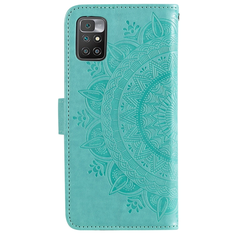 For Samsung Galaxy M52 5G Totem Flower Embossed Horizontal Flip Phone Leather Case with Holder & Card Slots & Wallet