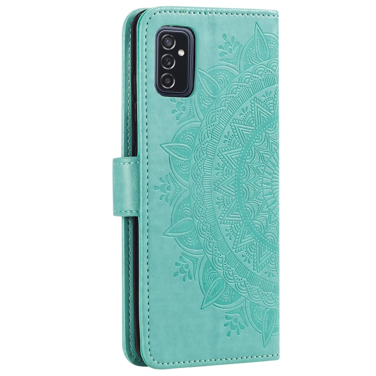 For Samsung Galaxy M52 5G Totem Flower Embossed Horizontal Flip Phone Leather Case with Holder & Card Slots & Wallet