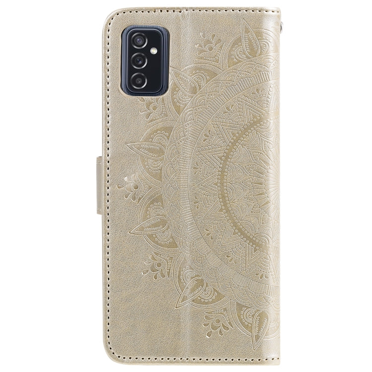For Samsung Galaxy M52 5G Totem Flower Embossed Horizontal Flip Phone Leather Case with Holder & Card Slots & Wallet