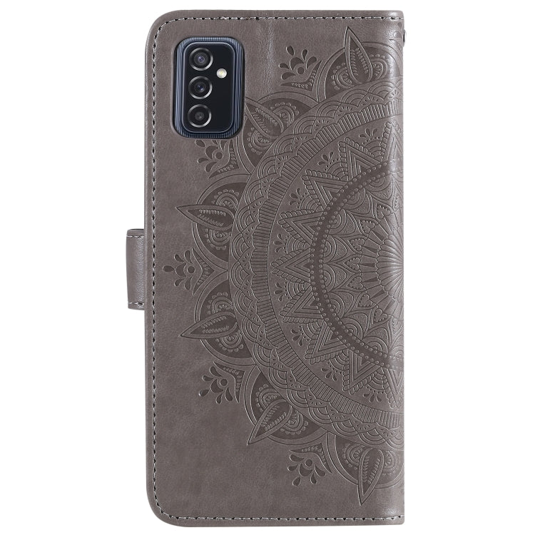 For Samsung Galaxy M52 5G Totem Flower Embossed Horizontal Flip Phone Leather Case with Holder & Card Slots & Wallet