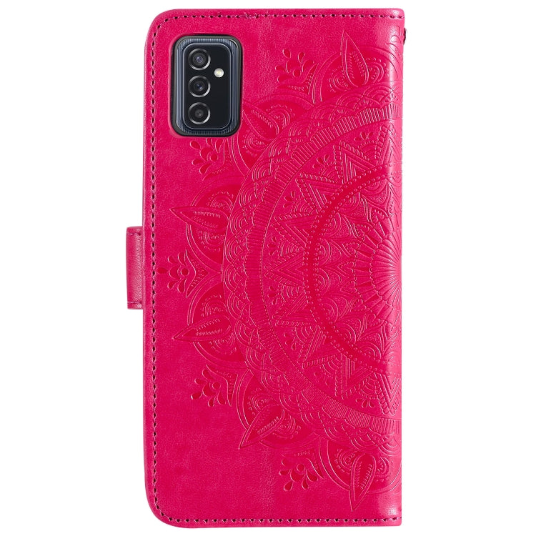 For Samsung Galaxy M52 5G Totem Flower Embossed Horizontal Flip Phone Leather Case with Holder & Card Slots & Wallet