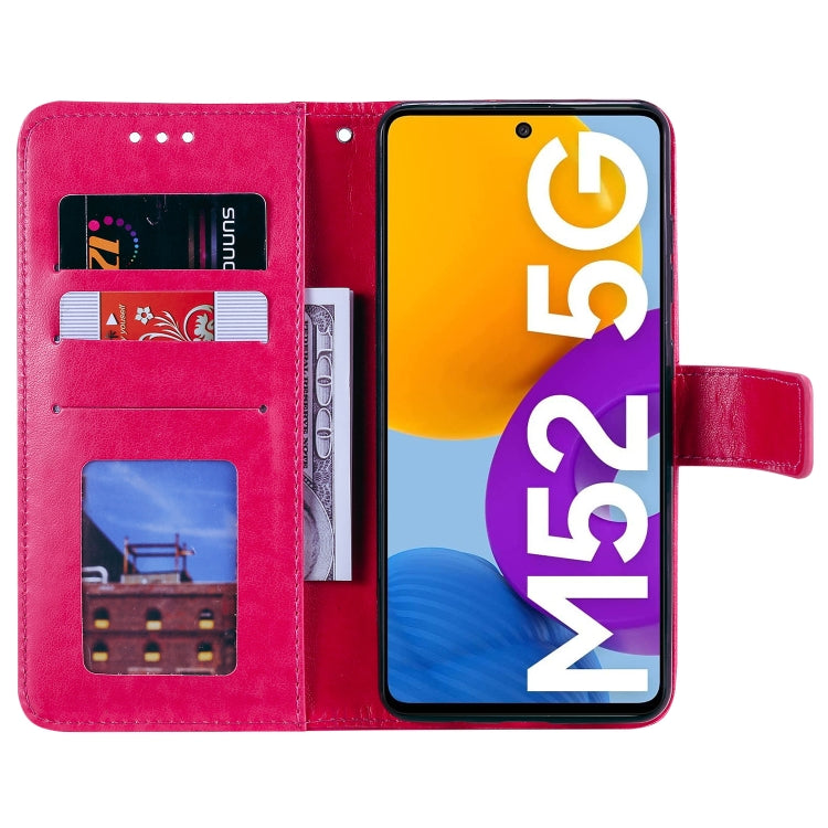 For Samsung Galaxy M52 5G Totem Flower Embossed Horizontal Flip Phone Leather Case with Holder & Card Slots & Wallet