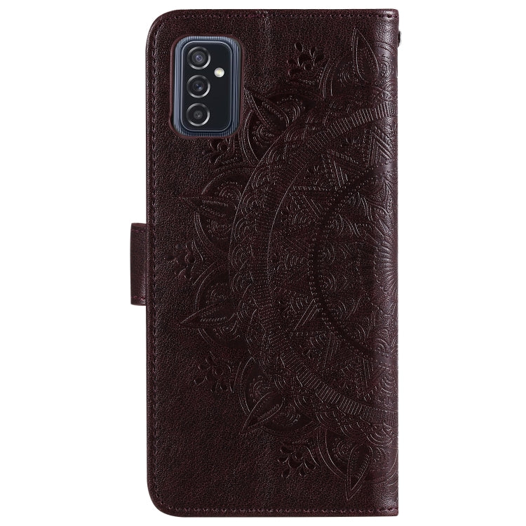 For Samsung Galaxy M52 5G Totem Flower Embossed Horizontal Flip Phone Leather Case with Holder & Card Slots & Wallet