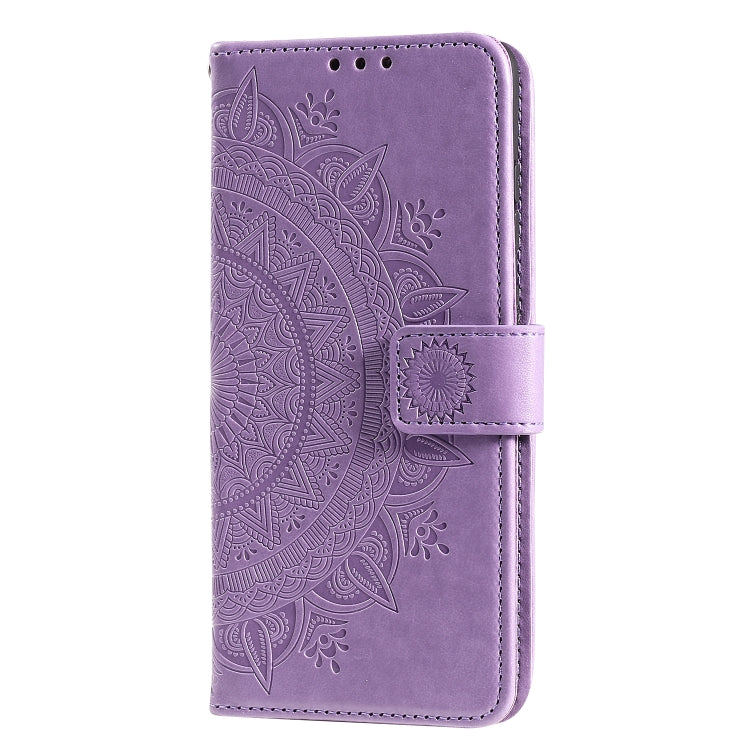 For Samsung Galaxy M52 5G Totem Flower Embossed Horizontal Flip Phone Leather Case with Holder & Card Slots & Wallet