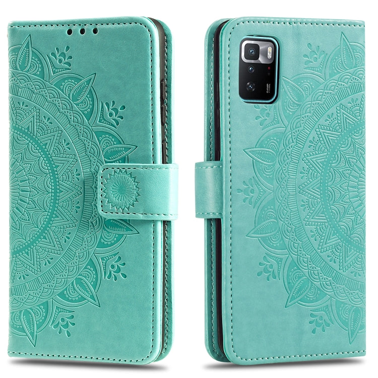 For Xiaomi Poco X3 GT Totem Flower Embossed Horizontal Flip Phone Leather Case with Holder & Card Slots & Wallet