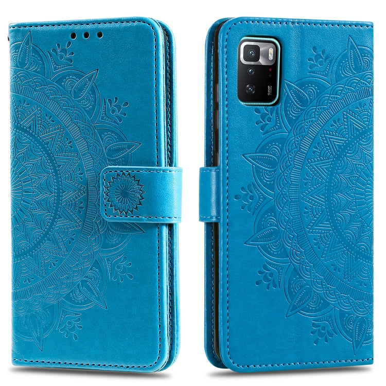 For Xiaomi Poco X3 GT Totem Flower Embossed Horizontal Flip Phone Leather Case with Holder & Card Slots & Wallet