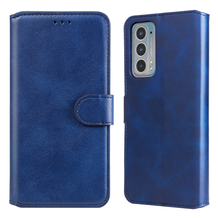 For Motorola Moto Edge 20 Classic Calf Texture Horizontal Flip Phone Leather Case