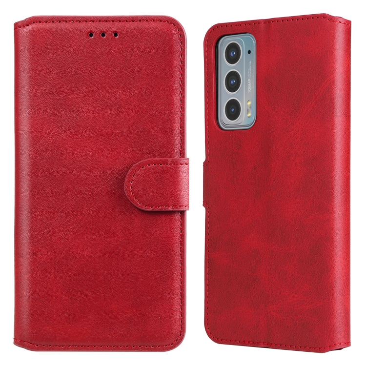 For Motorola Moto Edge 20 Classic Calf Texture Horizontal Flip Phone Leather Case