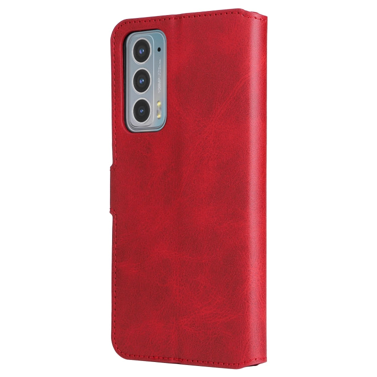 For Motorola Moto Edge 20 Classic Calf Texture Horizontal Flip Phone Leather Case