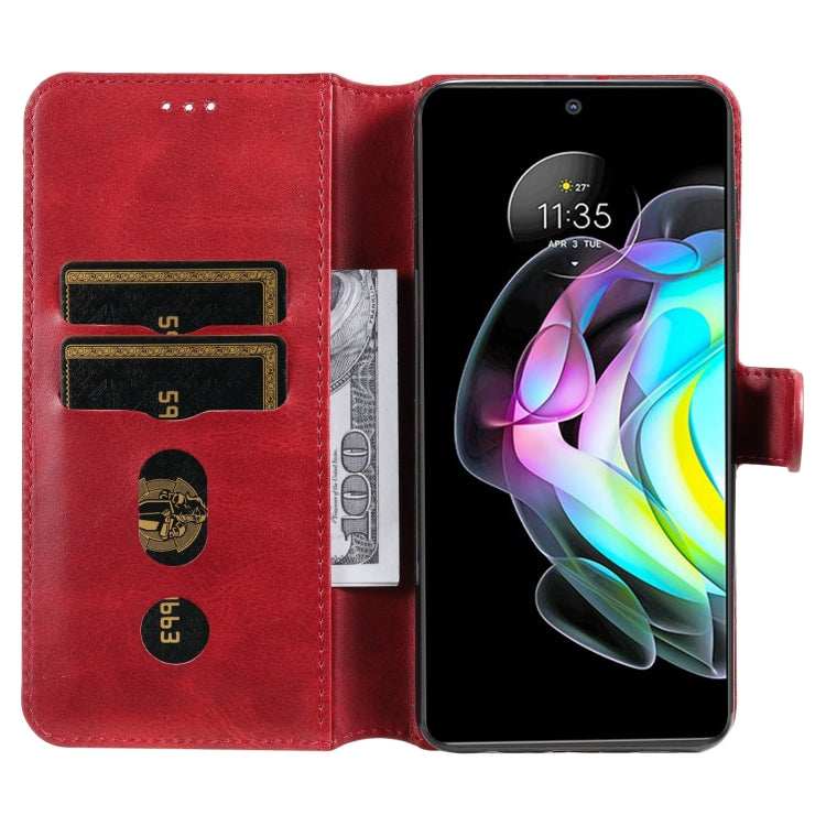 For Motorola Moto Edge 20 Classic Calf Texture Horizontal Flip Phone Leather Case