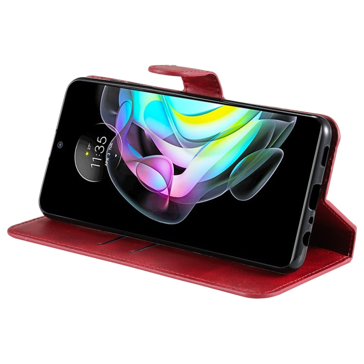 For Motorola Moto Edge 20 Classic Calf Texture Horizontal Flip Phone Leather Case