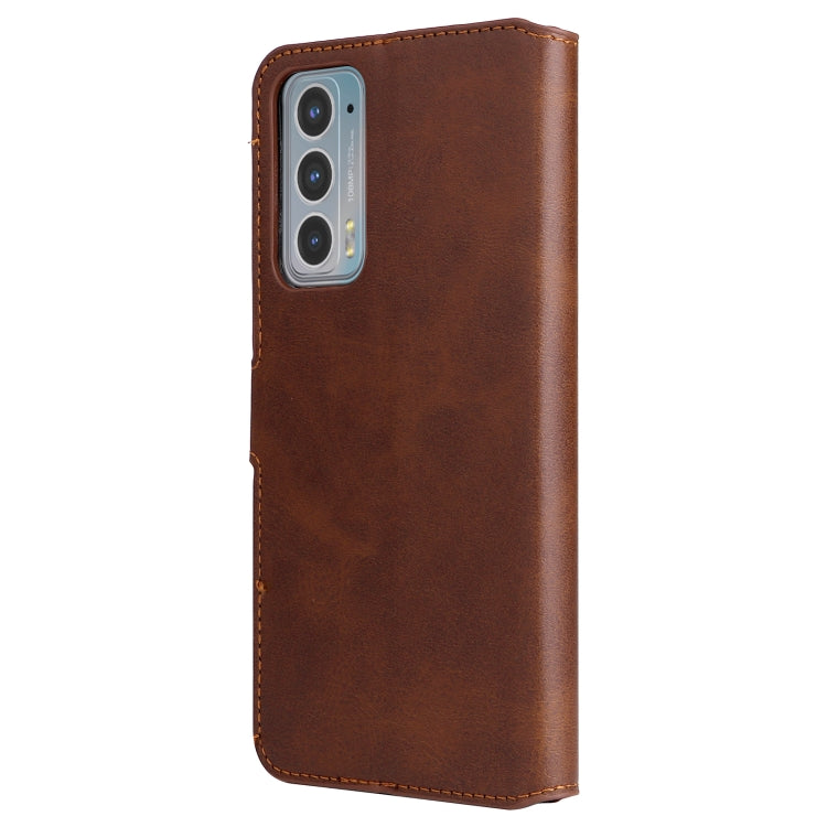 For Motorola Moto Edge 20 Classic Calf Texture Horizontal Flip Phone Leather Case
