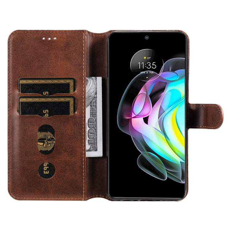 For Motorola Moto Edge 20 Classic Calf Texture Horizontal Flip Phone Leather Case
