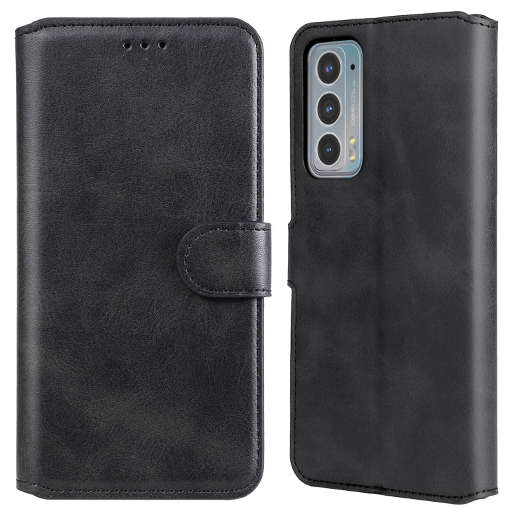 For Motorola Moto Edge 20 Classic Calf Texture Horizontal Flip Phone Leather Case
