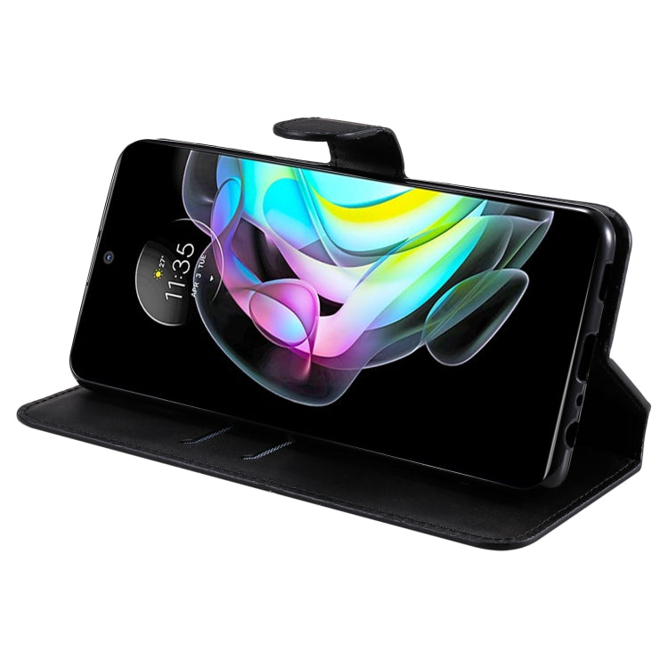 For Motorola Moto Edge 20 Classic Calf Texture Horizontal Flip Phone Leather Case