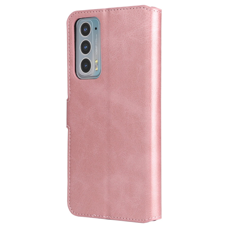 For Motorola Moto Edge 20 Classic Calf Texture Horizontal Flip Phone Leather Case