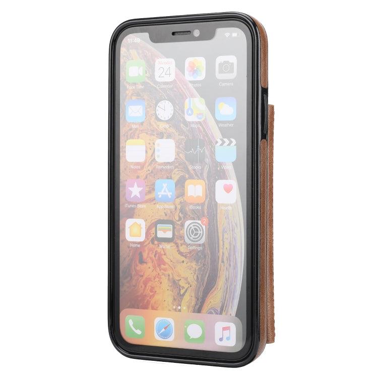 For iPhone XR Zipper Wallet Bag PU Back Cover Shockrpoof Phone Case with Holder & Card Slots & Wallet For iPhone  XR