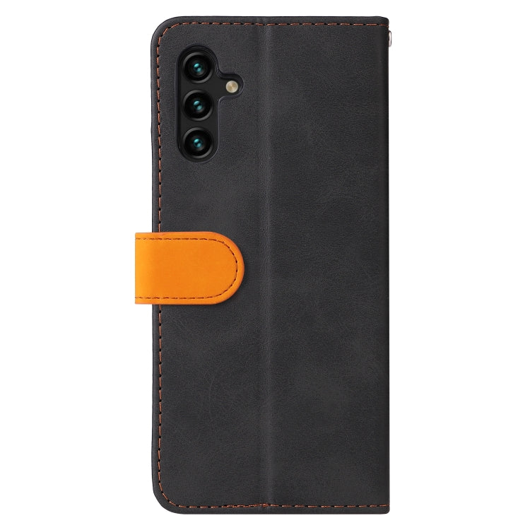 For Samsung Galaxy A13 5G Stitching-Color Horizontal Flip Leather Phone Case with Holder & Card Slots & Photo Frame