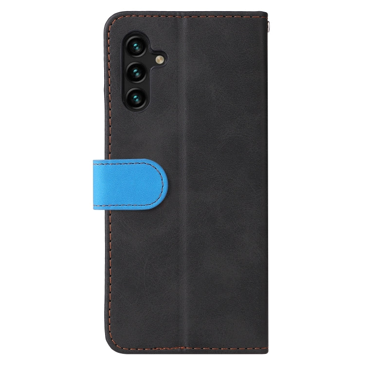 For Samsung Galaxy A13 5G Stitching-Color Horizontal Flip Leather Phone Case with Holder & Card Slots & Photo Frame