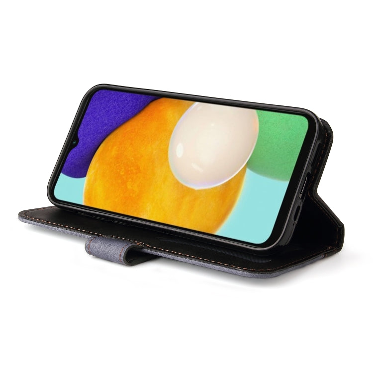 For Samsung Galaxy A13 5G Stitching-Color Horizontal Flip Leather Phone Case with Holder & Card Slots & Photo Frame