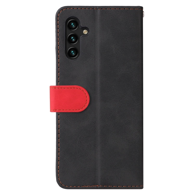 For Samsung Galaxy A13 5G Stitching-Color Horizontal Flip Leather Phone Case with Holder & Card Slots & Photo Frame