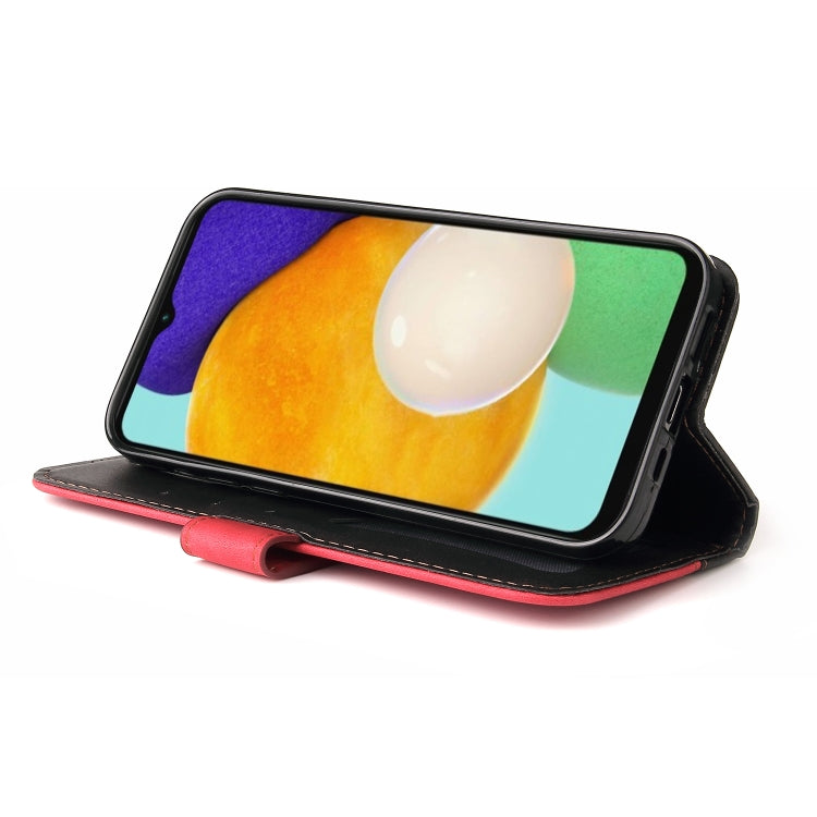For Samsung Galaxy A13 5G Stitching-Color Horizontal Flip Leather Phone Case with Holder & Card Slots & Photo Frame