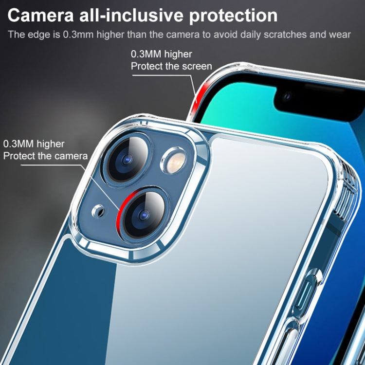 For iPhone 13 0.4mm Ultra-thin Transparent Crystal Diamond Tempered Glass Phone Case