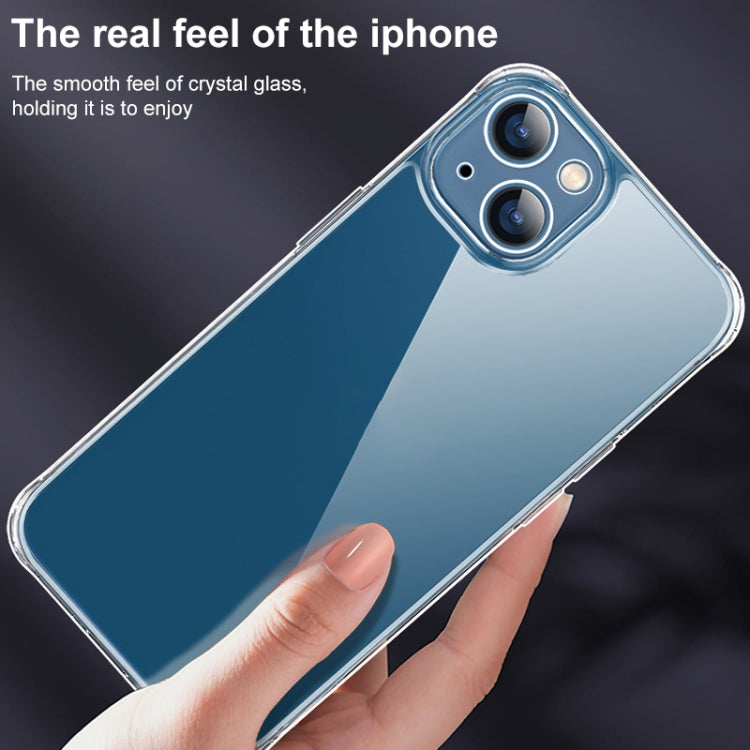 For iPhone 13 0.4mm Ultra-thin Transparent Crystal Diamond Tempered Glass Phone Case