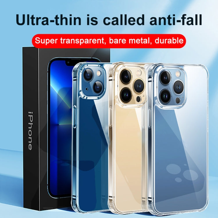 For iPhone 13 Pro 0.4mm Ultra-thin Transparent Crystal Diamond Tempered Glass Phone Case