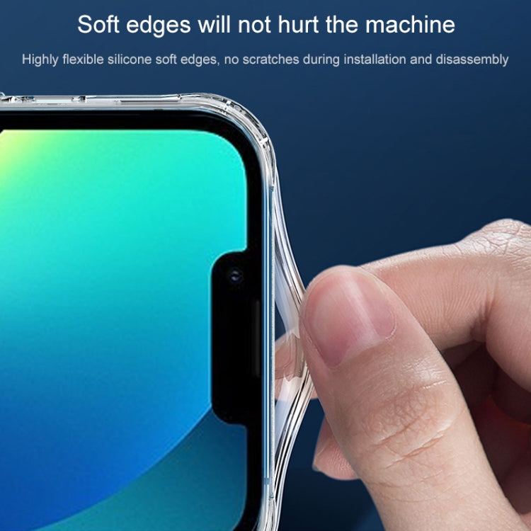 For iPhone 13 Pro 0.4mm Ultra-thin Transparent Crystal Diamond Tempered Glass Phone Case