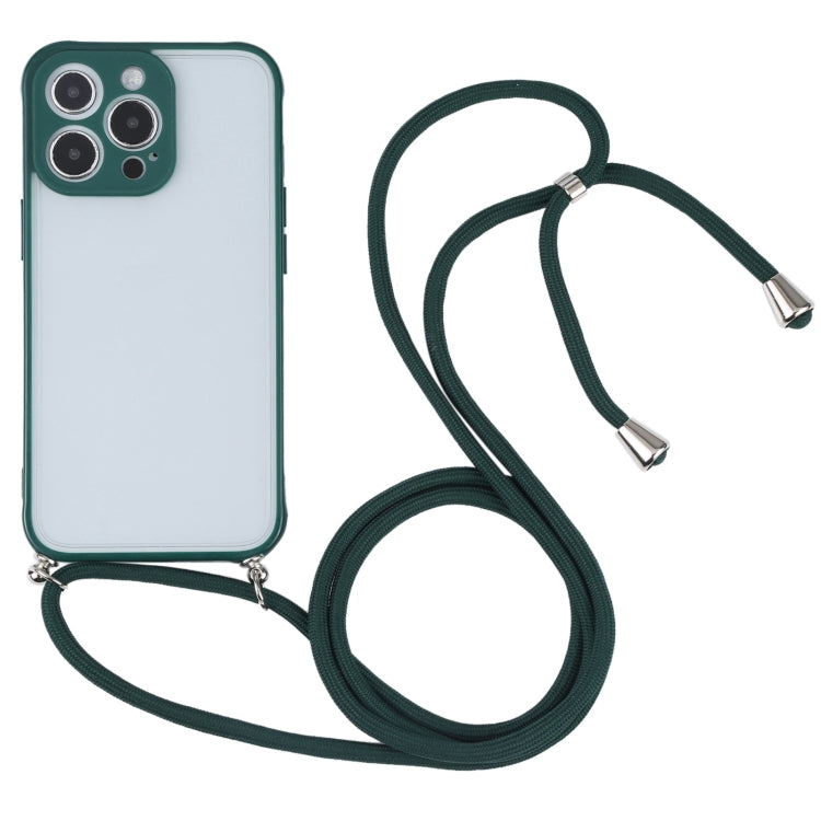 For iPhone 13 Pro Max Candy Transparent Phone Case with Lanyard
