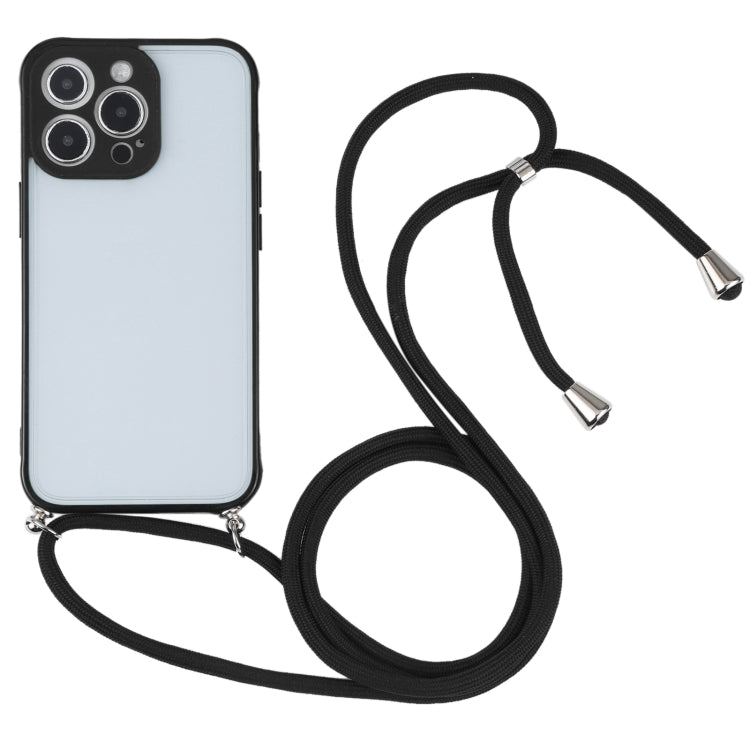 For iPhone 13 Pro Max Candy Transparent Phone Case with Lanyard