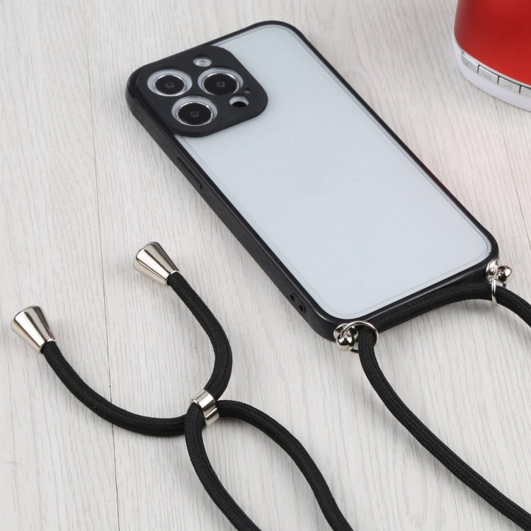 For iPhone 13 Pro Max Candy Transparent Phone Case with Lanyard