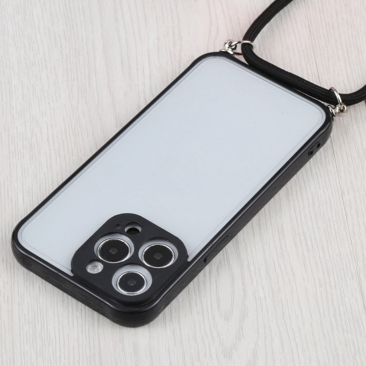 For iPhone 13 Pro Max Candy Transparent Phone Case with Lanyard